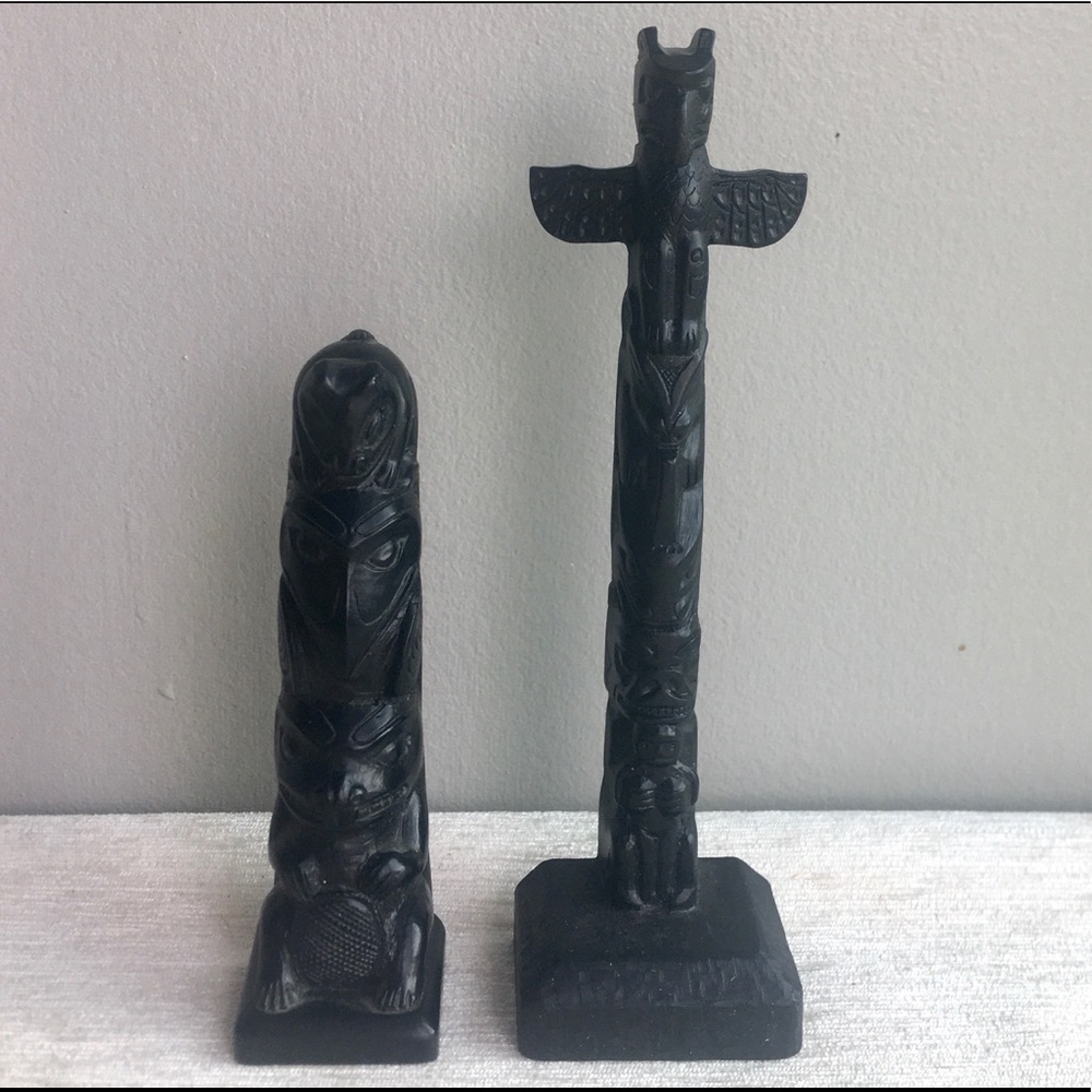 ROMA CANADA 2 souvenir totem pole replicas 1940’s in original box
